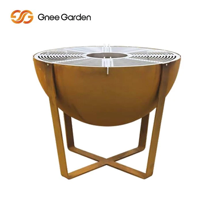 corten steel camping bbq