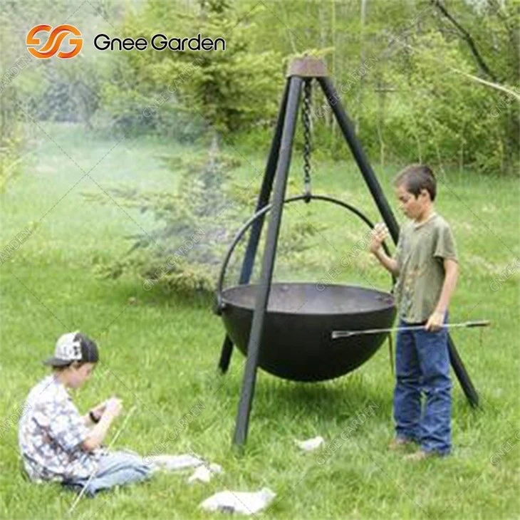 Corten Steel Outdoor Black Barbecue Grill