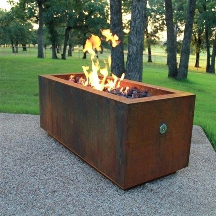 Corten Steel PortableGas Fire Pit
