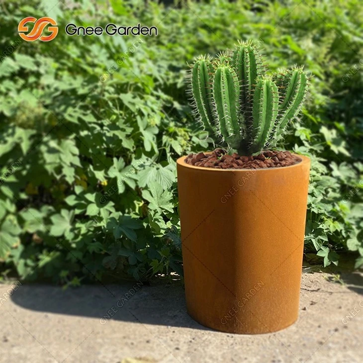 Custom Garden Plant Flower Pots Outdoor Box Corten Steel Planter
