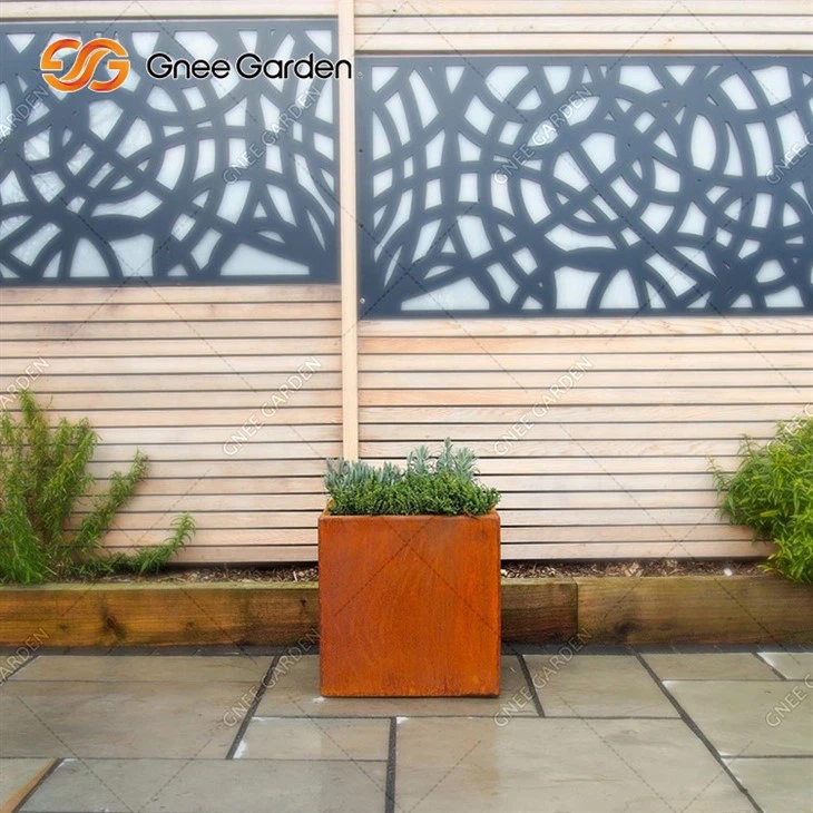 Garden Corten Steel Garden Flowerpots