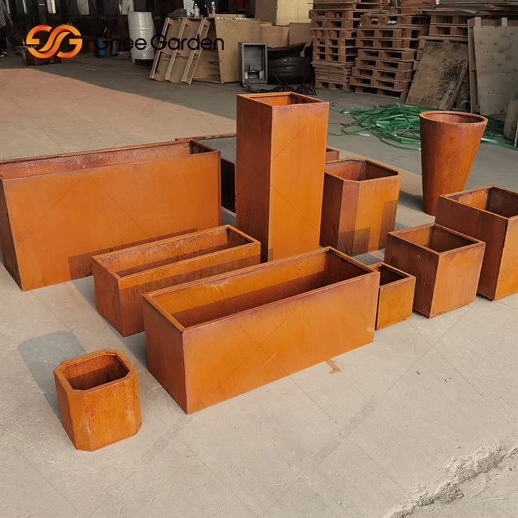 Green Decor Steel po flè pou pwodwi jaden itilize andedan kay la