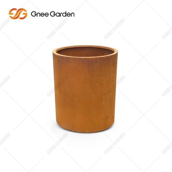 Modèn Corten Steel Leve Jaden Kabann ak Plantè Pou Vann