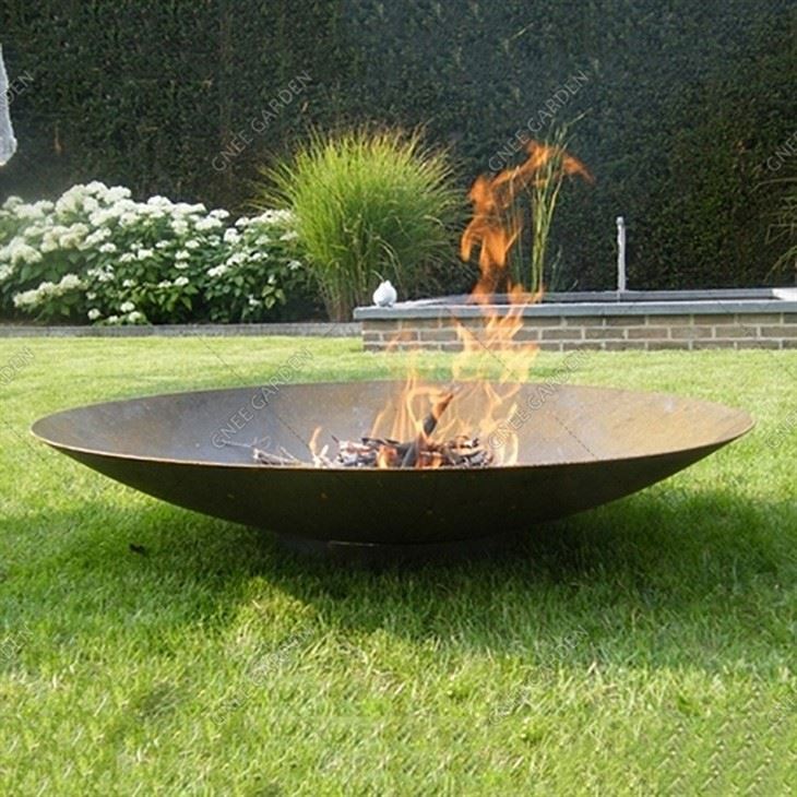 Plancha Corten Steel Charcoal Barbecue Grill Fire Pit