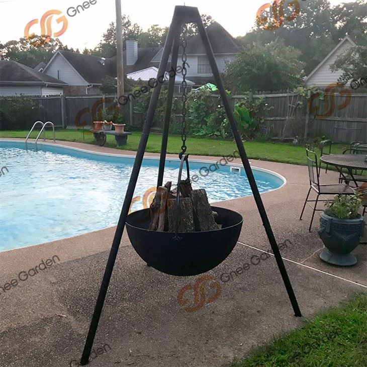 Vandè Corten Steel Metal dife Pit Barbecue Grill BBQ Grill