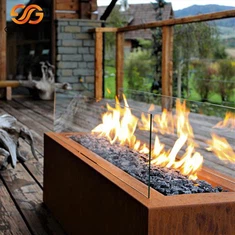 Corten Steel Custom bati gaz dife twou