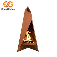 Corten Steel Fireplace Open-air Room