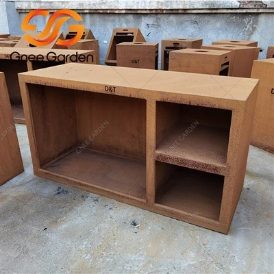 Corten Steel Open Fire Pit Grill