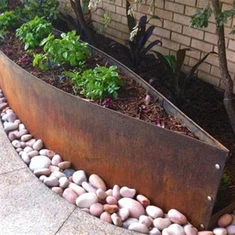 Corten Steel Leve Plantè/Jaden Kabann Rektangilè Kabann Bord