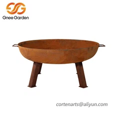 Corten Steel Wood Burning Pits Barbecue