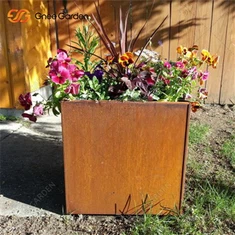 Décoration Planter Corten Steel Flowerpot