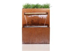 Gwo Corten Steel Pond Fountain Jaden Dlo Karakteristik ak kaskad