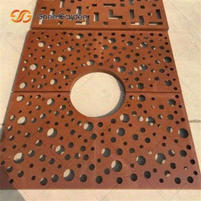 Deyò Jaden Corten Steel Tree Griy Rusty Metal Landscape Bording
