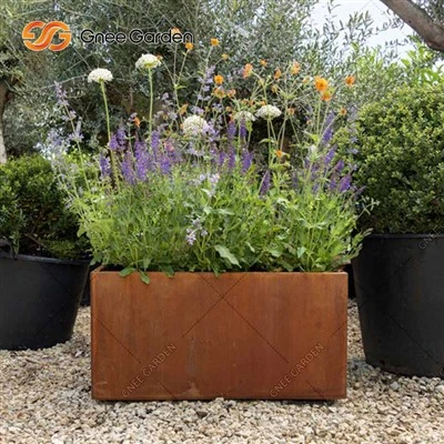 Rusty Round Corten Steel Planteurs Bwat