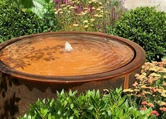 Rusty Square Corten Steel Water Feature Fountain