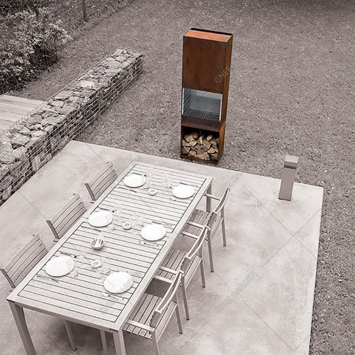 Wholesale Outdoor Living Rusty Plancha Grill Corten Steel BBQ Grills Firepit