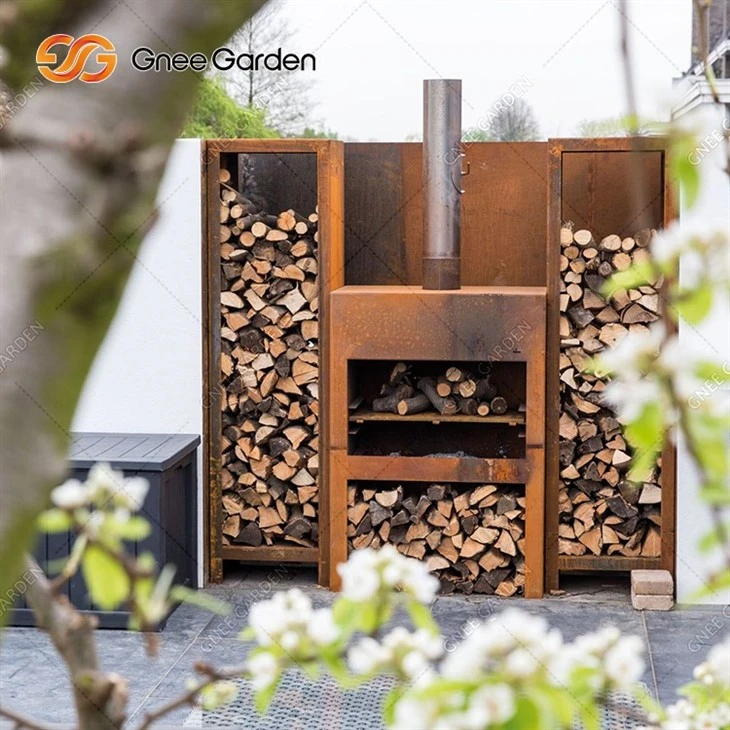 Corten Metal Modern Chiminea Outdoor Fireplace best