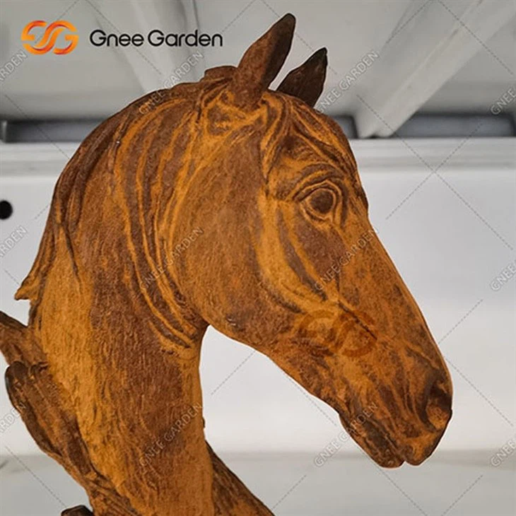 outdoor garden decoration bronze horse head sculpture