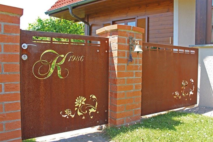 Metal Corten Steel Designe Kay Décoration Pòt Pòt